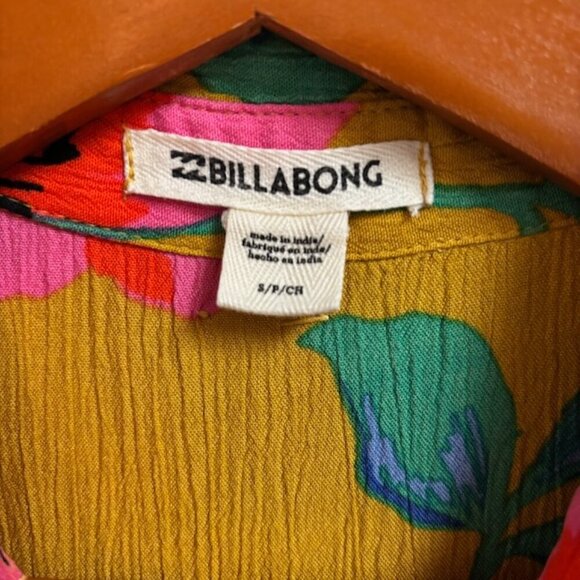 Billabong Womens Dress Size S Midi Button Floral Boho Beach Vacation Festival - Picture 5 of 13